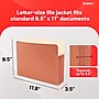 Staples Reinforced File Pockets, Letter Size, 3.5‑Inch Expansion, Heavy‑Duty Brown Accordion Files for Organization – 25/Pack~#|#~FE9B3A9F-29E5-44DE-B10F6FB61279873B_sc7