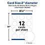 Avery Integrated Cards, 2" Dia., Matte White, 600/Box (95268)~#|#~FE9DB21F-1D2D-4331-A3640D572978DE52_sc7