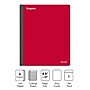 Staples Premium 3-Subject Notebook, 8.5" x 11", College Ruled, 150 Sheets, Red (ST58332)~#|#~FEC37CBC-5198-41A1-B1A82FC227E90FD3_sc7