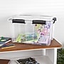 Sterilite 54 Quart Gasket Box with Lid, Plastic, Clear/Black, 4/Carton (39349004)~#|#~FEC56B4A-D55D-4DD5-A3CDB6C4515BDCB5_sc7