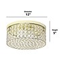 Lalia Home Glam 2 Light 12 Inch Round LED Flush Mount, Gold (LHM-2003-GL)~#|#~FEDE16B4-9CA1-447D-B457492E9C062E05_sc7
