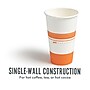 Perk 16 Oz Paper Hot Cups, 500 Count Bulk Disposable Coffee Cups for Hot Beverages, White/Orange~#|#~FEF4ABC4-58BC-4959-ACE5C99C23E2C847_sc7