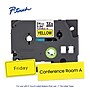 Brother P-touch Flexible ID Laminated Label Tape, 1" x 26.2', Black on Yellow (TZeFX651)~#|#~FEFDDE94-6B11-4E31-B2B1E365DAF6CB2F_sc7