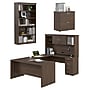 Bestar Logan 66"W U or L Shaped Desk with Hutch, File Cabinet, and Bookcase, Antigua (46851-52)~#|#~FF0D1716-4268-4795-A5D5E9A549EDA343_sc7