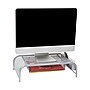 Mind Reader Monitor Stand with Paper Tray, Up to 33 lbs., Metal Mesh, Silver (MESHMONSTA-SIL)~#|#~FF414AC0-DA48-4B19-AD7DCC6089697817_sc7