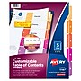 Avery Ready Index Table of Contents Paper Dividers, 1-5 Tabs, Multicolor, 6 Sets/Pack (11187)~#|#~FF41A78A-32AD-4867-A9F6857F76847DAE_sc7