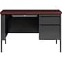 Lorell Fortress Series 46" W Right Single-Pedestal Desk, Black/Brown (LLR66949)~#|#~FF674446-8F07-4C8B-B9D670E43C6982B0_sc7