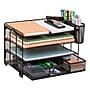 Mind Reader 3-Tier Metal Desk Organizer, Black (MESH4C-BLK)~#|#~FF7CBBFA-5F34-4A28-A75355BB98B416BA_sc7