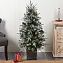 Nearly Natural Frosted Artificial Christmas Tree Pre-Lit, 4' (T3037)~#|#~FF7CF7CC-49B1-4A02-A342A2458DB6D4AD_sc7