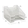 Mind Reader Metal Desktop Organizer Vertical File Holder Paper Letter Tray, White (MESHBOX5-WHT)~#|#~FFA041E5-AF66-41F6-96B28A3AE557EA5B_sc7