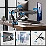 Mount-It! Adjustable Dual Monitor Desk Mount with Gas Spring Arms, Up to 32" Monitor, Black (MI-1882BLK)  ~#|#~FFAECB14-FD23-45A3-8944C19016CEC8C7_sc7