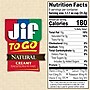 Jif To Go Natural Creamy Peanut Butter, 1.1 oz., 8/Box, 6 Boxes/Case (SMU99266)~#|#~FFC6018C-2CD8-4520-B43C1AC08D86FE67_sc7