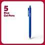 TRU RED Retractable Gel Pens, Fine Point 0.5mm, Blue Ink, 5 Pack – Quick‑Dry Pens for Precise, Smear‑Free Writing~#|#~FFCD642E-3F1D-4E8F-9E7438C702FCCED3_sc7