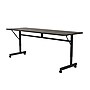 Correll Econoline 60"W x 24"D Adjustable Foldable Training Room Table, Laminate, With Wheels, Walnut (FTM2460TF01)~#|#~FFD41C9F-D70A-43ED-A3374F70EED5D262_sc7