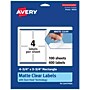 Avery Laser/Inkjet Rectangle Multipurpose Labels, 4-3/4" x 3-3/4", Clear, 400/Box (94254)~#|#~FFFD2B88-E5BD-46C0-B4F577E41EC2B61E_sc7