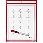 C-Line Reusable Dry Erase Pocket, Red, 9" x 12", 30/Bx~#|#~ex096204_sc7