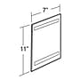 Azar Sign Holder, 7" x 11", Vertical, Wall Mounted, Clear, Acrylic, 10/Pack (122019)~#|#~m000008536_sc7