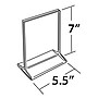 Azar Sign Holder, 5.5" x 7", Vertical, Table Top, Clear, Acrylic, 10/Pack (142709)~#|#~m000008589_sc7