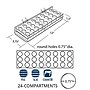 Azar 24 Compartment Mascara & Cosmetic Tray, Slatwall/Counter Top, Clear, 2/Pack (225535)~#|#~m000008900_sc7