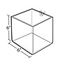 Azar Displays 6" Cube Bin for Pegboard or Slatwall, 4/Pack (556109)~#|#~m000009196_sc7