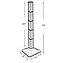 Azar 48" x 4" Standard 4-Sided Interlocking Pegboard Display Tower, Pink (700225-PNK)~#|#~m000009489_sc7