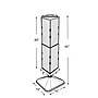 Azar 40" x 8" Standard 4-Sided Interlocking Pegboard Display Tower, Purple (703387-PUR)~#|#~m000009853_sc7
