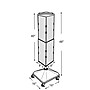 Azar 40" x 8" 4-Sided Interlocking Pegboard Display Tower WithSquare Base, Blue (703388-BLU)~#|#~m000009863_sc7