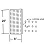 Azar® 20"(H) x 8"(W) Pegboard 1-Sided Wall Panel, Translucent Red, 2/Pack~#|#~m000009943_sc7