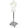 Azar 60" Plastic Female Bust on Wheeled Plastic Base, White (900505-WHT)~#|#~m000010059_sc7