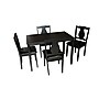TMS Kaylee 29.3" x 44.6" x 27.6" Rubberwood 5 Piece Dining Set, Black~#|#~m000020859_sc7