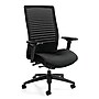 Global Loover Quilt Fabric Mesh High Back Weight Sensing Synchro Tilter Chair, Black~#|#~m000043087_sc7