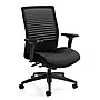 Global Loover Quilt Fabric Mesh Medium Back Weight Sensing Synchro Tilter Chair, Black~#|#~m000043088_sc7