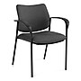 Global Sidero Urban Fabric Mid Back Stacking Chair With Arms, Green Grass~#|#~m000043092_sc7