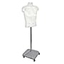 Azar Displays 60" Plastic Male Bust on Wheeled Plastic Base, White (900500-WHT)~#|#~m000049874_sc7