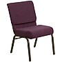 Flash Furniture HERCULES 21'' Church Chairs W/4'' Seat And Gold Vein Frame, Plum, 20/Pack~#|#~m000051110_sc7