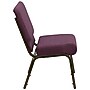 Flash Furniture HERCULES 21'' Church Chairs W/4'' Seat And Gold Vein Frame, Plum, 20/Pack~#|#~m000051111_sc7