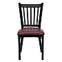 Flash Furniture HERCULES Vertical Back Vinyl Metal Restaurant Chairs, Burgundy, 24/Pack~#|#~m000052510_sc7