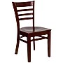 Flash Furniture HERCULES Mahogany Ladder Back Wooden Restaurant Chairs, 16/Pack~#|#~m000052571_sc7