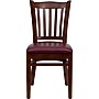 Flash Furniture HERCULES Mahogany Vertical Slat Back Vinyl Restaurant Chairs, Burgundy, 16/Pack~#|#~m000052602_sc7
