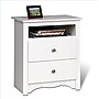Prepac™ 28" Monterey Tall 2 Drawer Nightstand With Open Shelf, White~#|#~m000070482_sc7