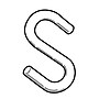 Deflecto S Hook, 1", 50/Pack (20013)~#|#~m000088255_sc7
