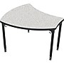 Balt Black Legs/Edgeband Small Shapes Desk Without Book Box, Gray Nebula~#|#~m000098385_sc7