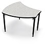 Balt Black Legs/Edgeband Small Shapes Desk Without Book Box, Gray Nebula~#|#~m000098386_sc7
