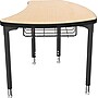 Balt Black Legs/Edgeband Small Shapes Desk With Black Book Basket, Fusion Maple~#|#~m000098412_sc7