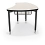 Balt Black Legs/Edgeband Large Shapes Desk With Black Book Basket, Gray Mesh~#|#~m000098431_sc7