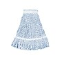 Boardwalk® Mop Head, Floor Finish, Wide, Rayon/polyester, Large, White/blue, 12/carton~#|#~m000107193_sc7