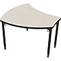 Balt Black Legs/Edgeband Large Shapes Desk Without Book Box, Gray Mesh~#|#~m000110808_sc7