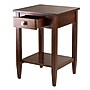 Winsome Richmond 25.98" x 17.95" x 18.68" Wood End Table Tapered Leg, Antique Walnut~#|#~m000115824_sc7