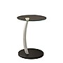 Monarch 23.66" Tempered Glass/Silver Bentwood Accent Table, Clear~#|#~m000125954_sc7