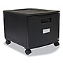 Storex Mobile Vertical File Cabinet, Letter/Legal Size, Lockable, 12.75"H x 18.25"W x 14.75"D, Black (STX61259B01C)~#|#~m000240330_sc7